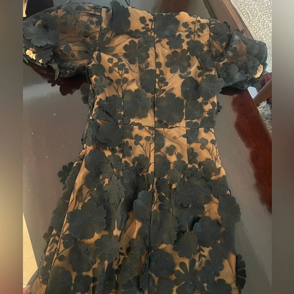 Elliatt Black Lace Appliqué Mini Dress - Picture 5 of 6